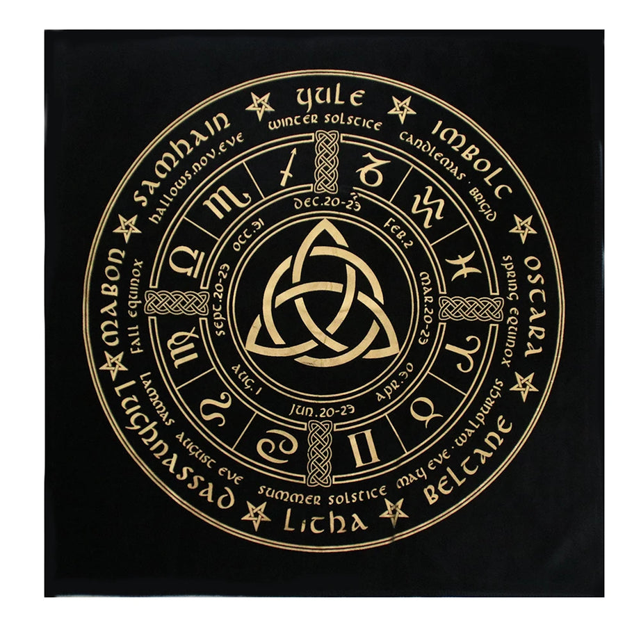 Black Tablecloths Tarot Clot Card Divination Halloween Tablecloth Black gold Fashion Decoration Alchemical Sigil Altar Astrology