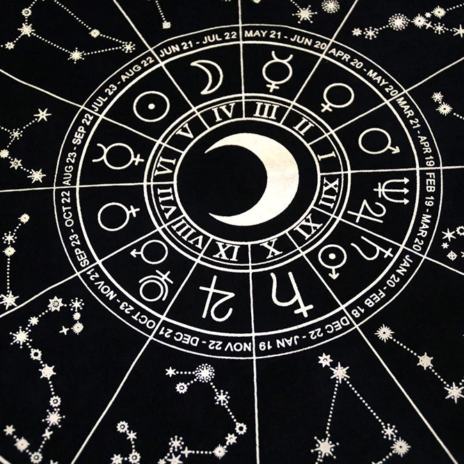 Black Tablecloths Tarot Clot Card Divination Halloween Tablecloth Black gold Fashion Decoration Alchemical Sigil Altar Astrology