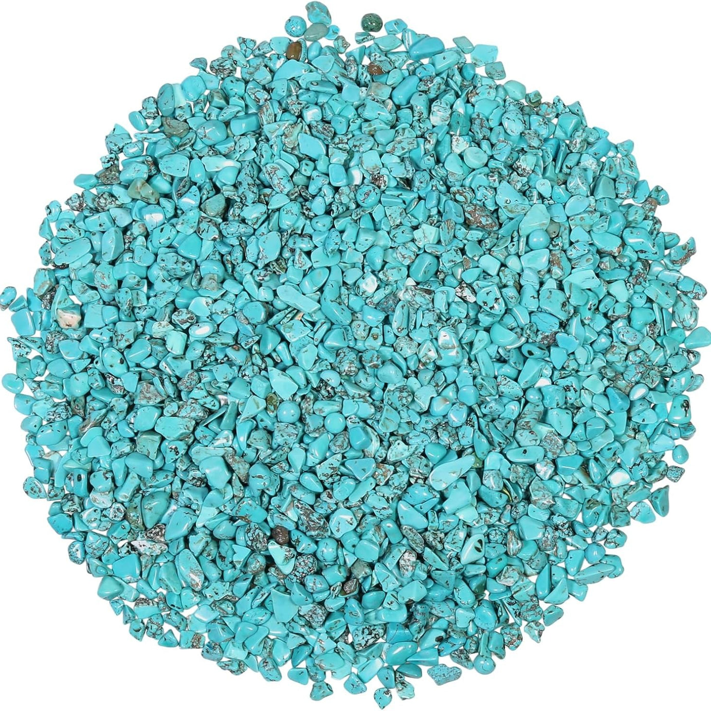 Howlite Turquoise Tumbled Chips Crushed Stone Healing Reiki Crystal Jewelry Making Home Decoration