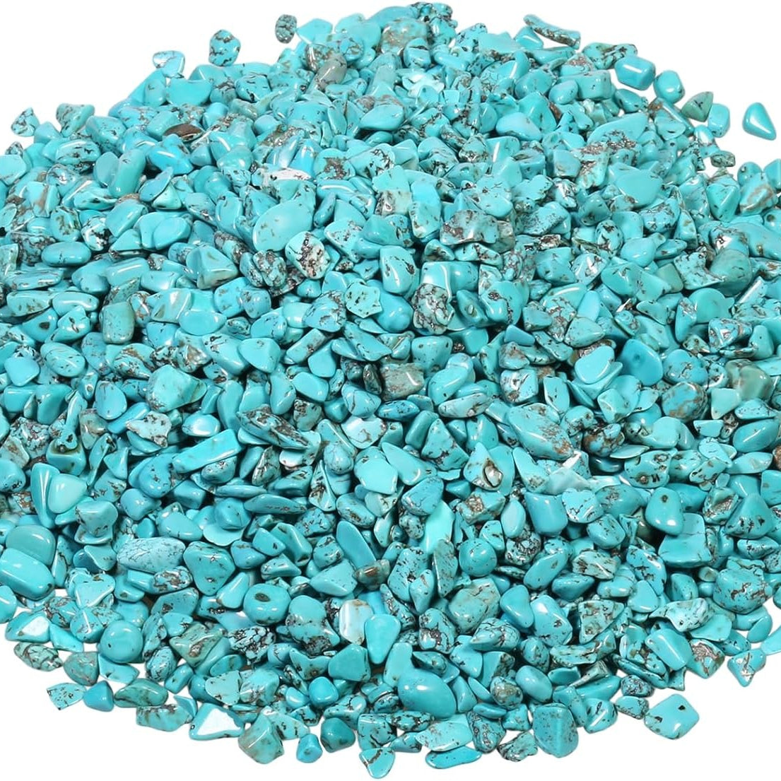 Howlite Turquoise Tumbled Chips Crushed Stone Healing Reiki Crystal Jewelry Making Home Decoration