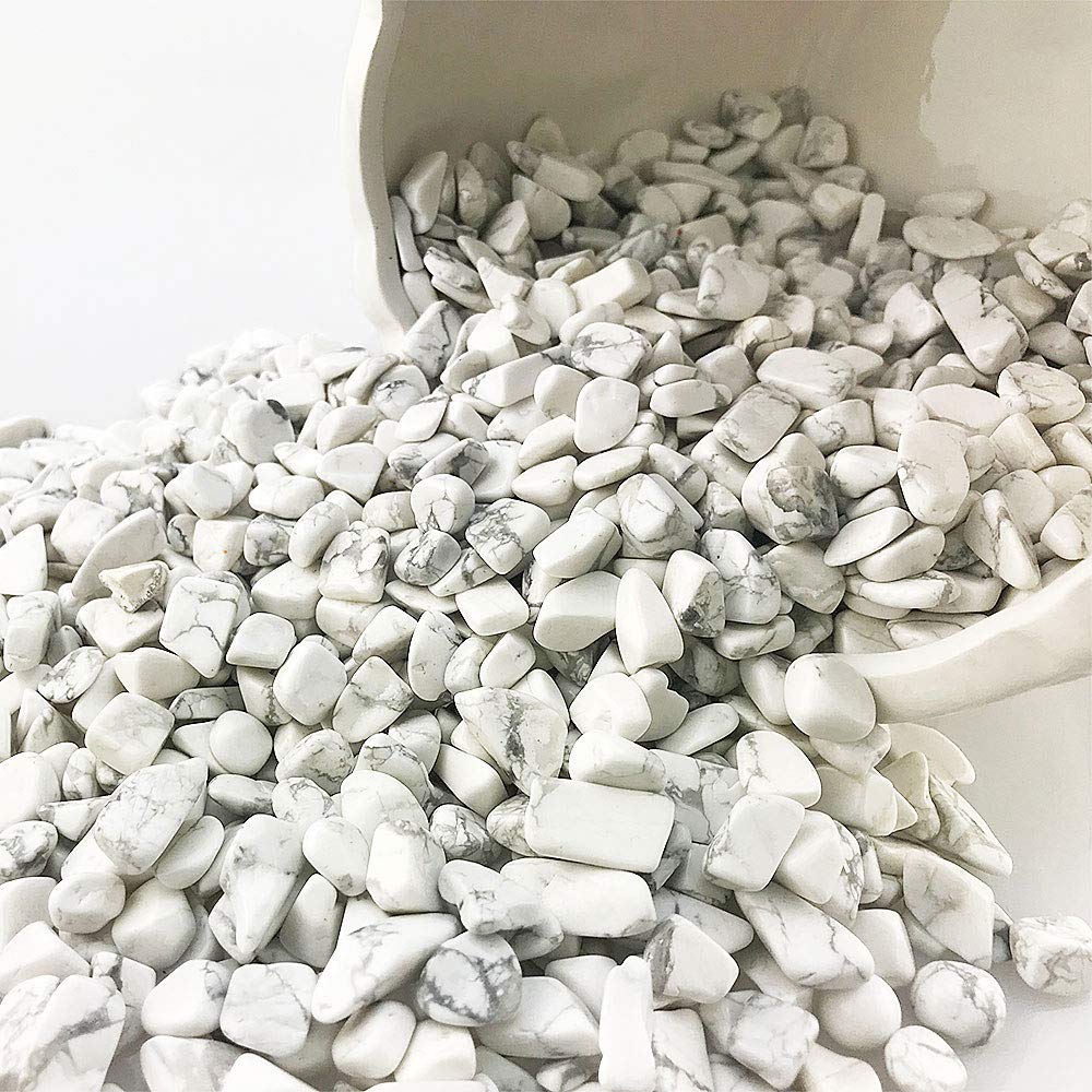 Howlite Tumbled Chips Crushed Stone Healing Reiki Crystal Jewelry Making Home Decoration