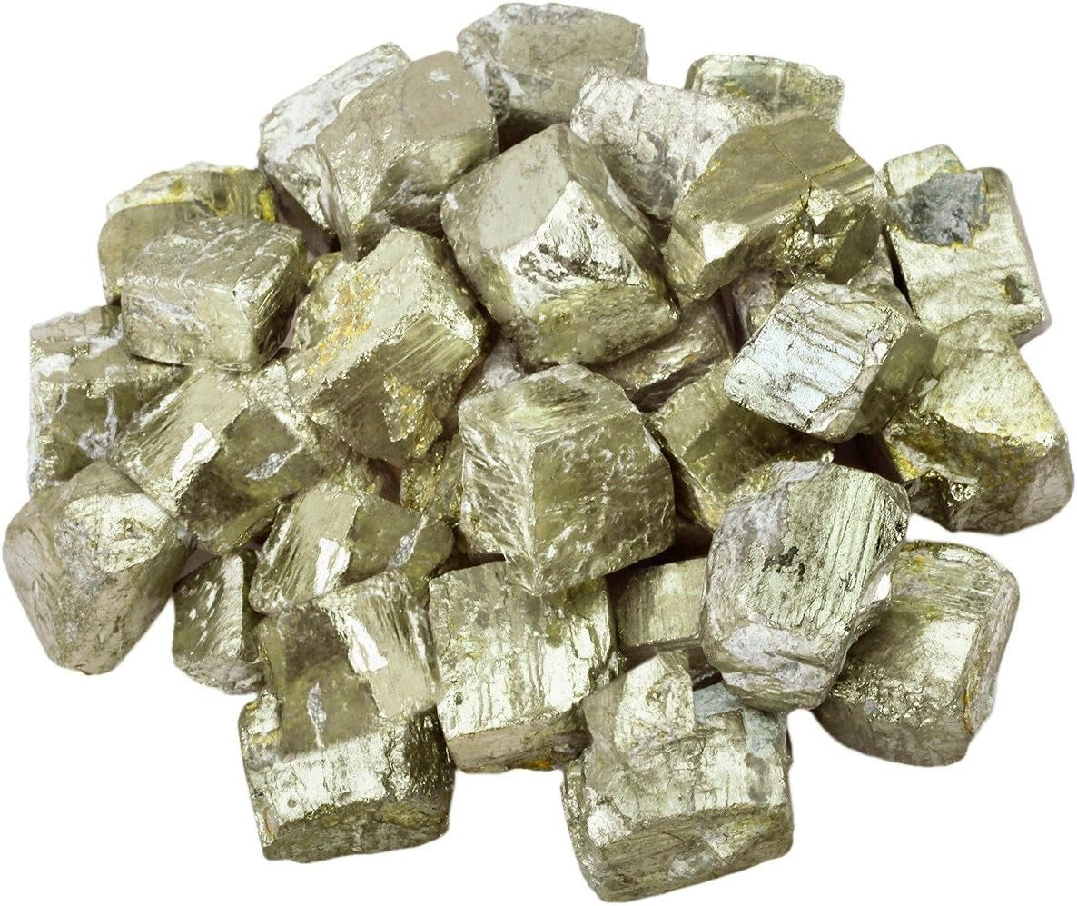 Bulk Iron Pyrite Healing Crystals Large 1" Natural Raw Stones Crystal for Reiki Healing, Wicca, witchcraft, Tumbling, Cabbing, Fountain Rocks, Decoration, Polishing