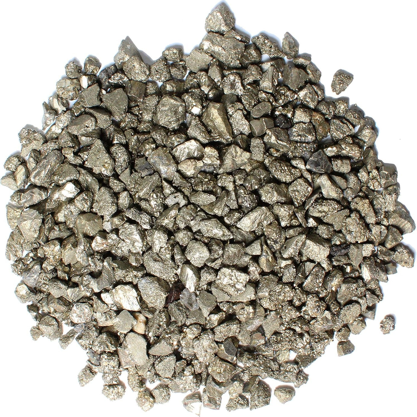 Iron Pyrite Tumbled Chips Crushed Stone Healing Reiki Crystal Jewelry Making Home Decoration