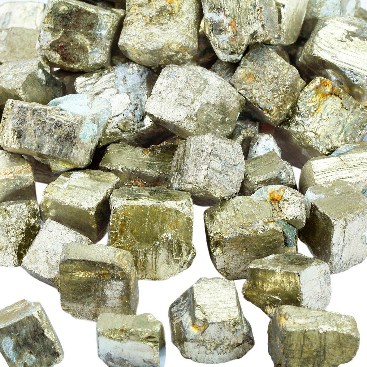 Bulk Iron Pyrite Healing Crystals Large 1" Natural Raw Stones Crystal for Reiki Healing, Wicca, witchcraft, Tumbling, Cabbing, Fountain Rocks, Decoration, Polishing