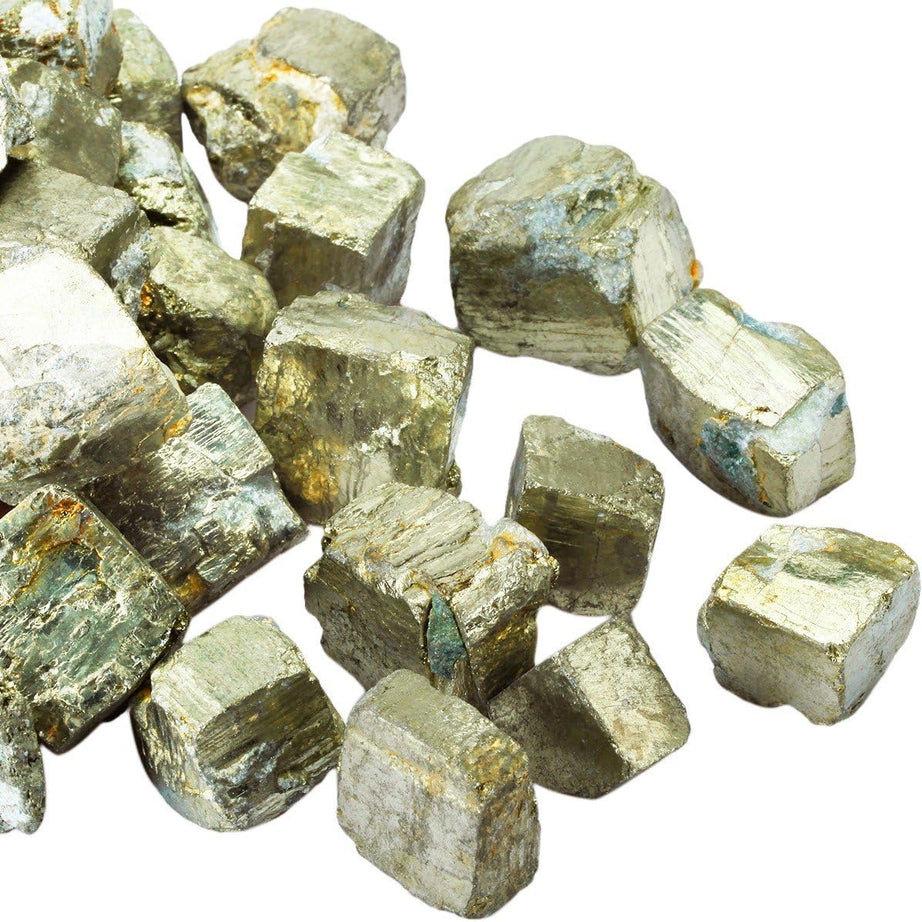 Bulk Iron Pyrite Healing Crystals Large 1" Natural Raw Stones Crystal for Reiki Healing, Wicca, witchcraft, Tumbling, Cabbing, Fountain Rocks, Decoration, Polishing