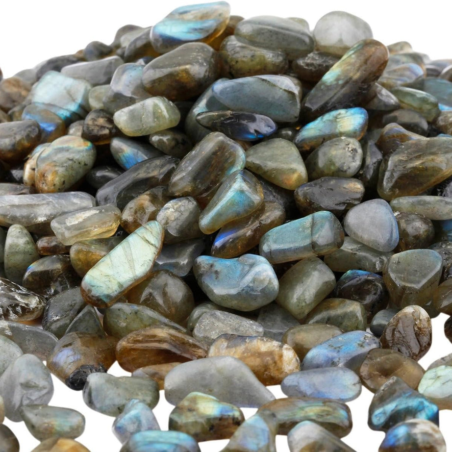 Labradorite Tumbled Chips Crushed Stone Healing Reiki Crystal Jewelry Making Home Decoration