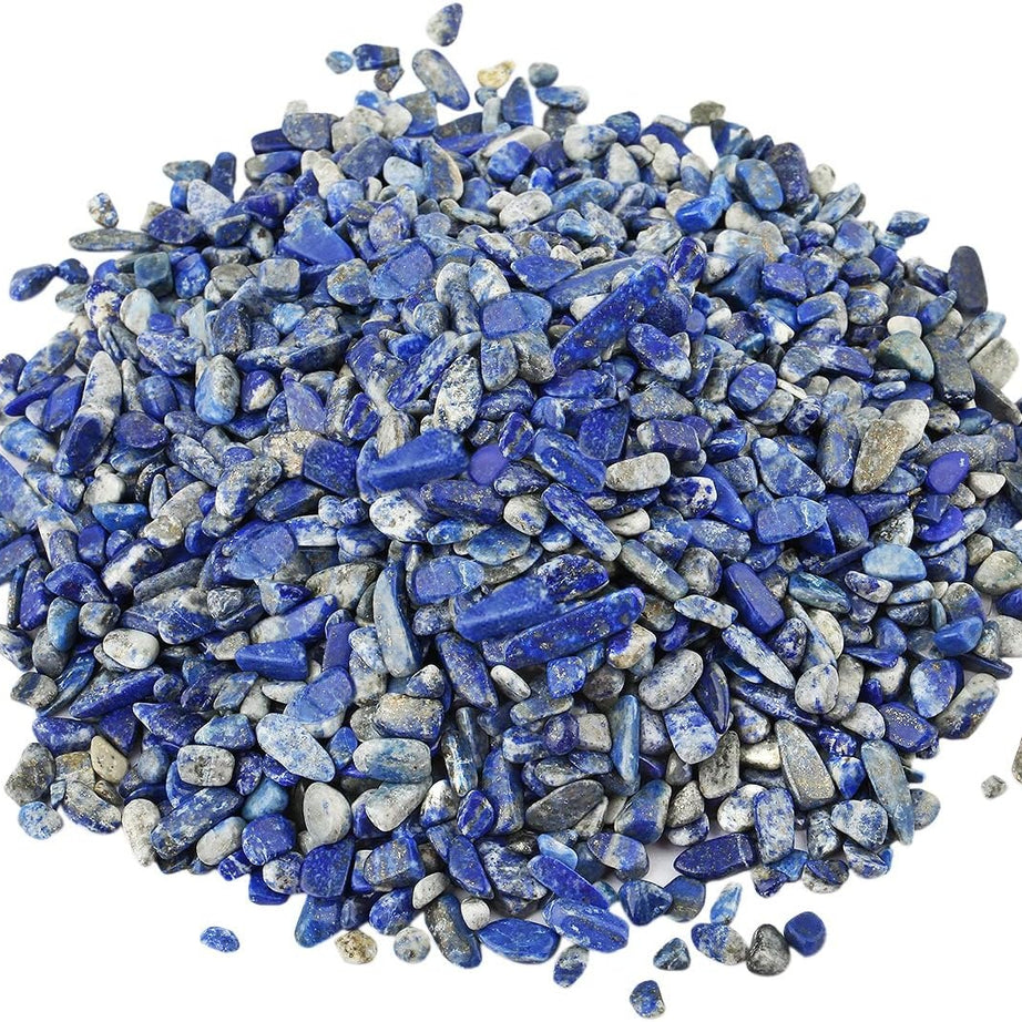 Lapis Lazuli Tumbled Chips Crushed Stone Healing Reiki Crystal Jewelry Making Home Decoration