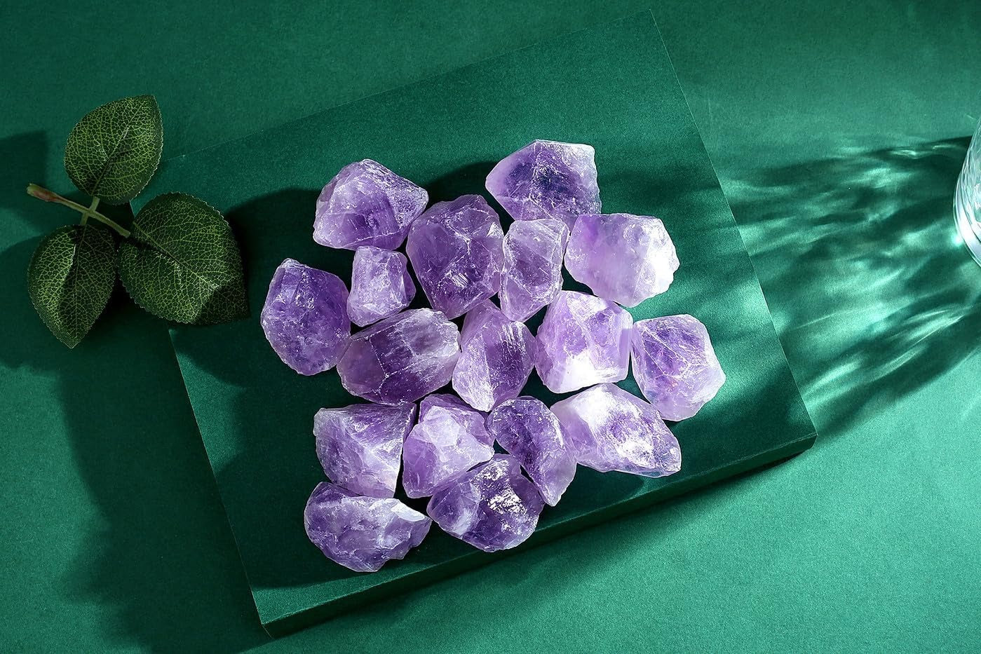 Bulk Light Amethyst Healing Crystals Large 1" Natural Raw Stones Crystal for Reiki Healing, Wicca, witchcraft, Tumbling, Cabbing, Fountain Rocks, Decoration, Polishing