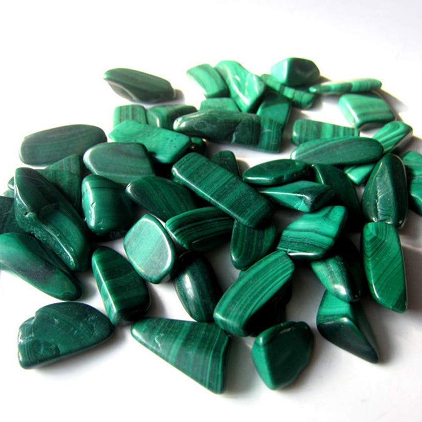 Malachite Tumbled Chips Crushed Stone Healing Reiki Crystal Jewelry Making Home Decoration