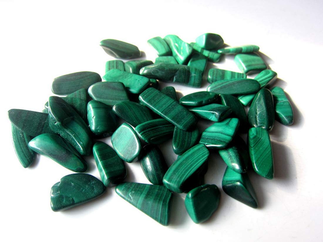 Malachite Tumbled Chips Crushed Stone Healing Reiki Crystal Jewelry Making Home Decoration