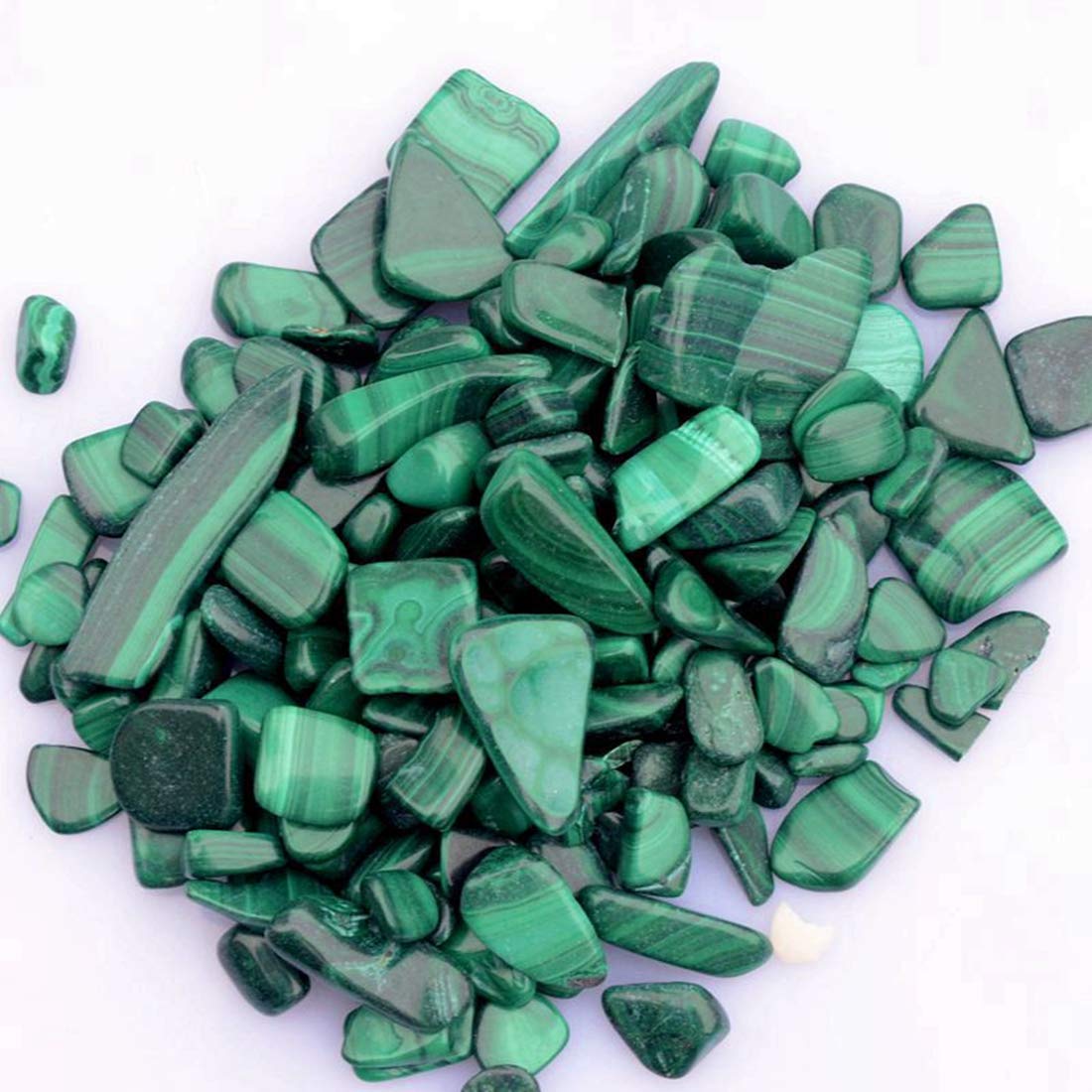 Malachite Tumbled Chips Crushed Stone Healing Reiki Crystal Jewelry Making Home Decoration