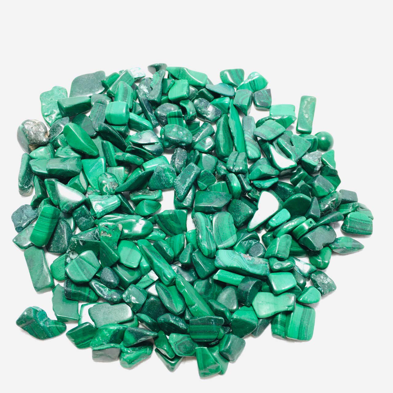 Malachite Tumbled Chips Crushed Stone Healing Reiki Crystal Jewelry Making Home Decoration