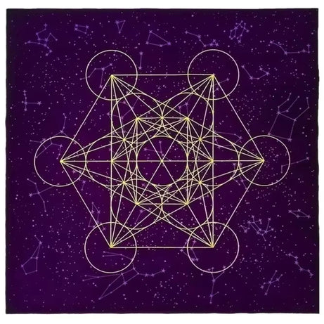 Altar Tarot Cloth Metatrone's Cub Crystal Grid Tablecloth Tarot Divination Cards Table Cloth Tapestry Witchcraft Supply