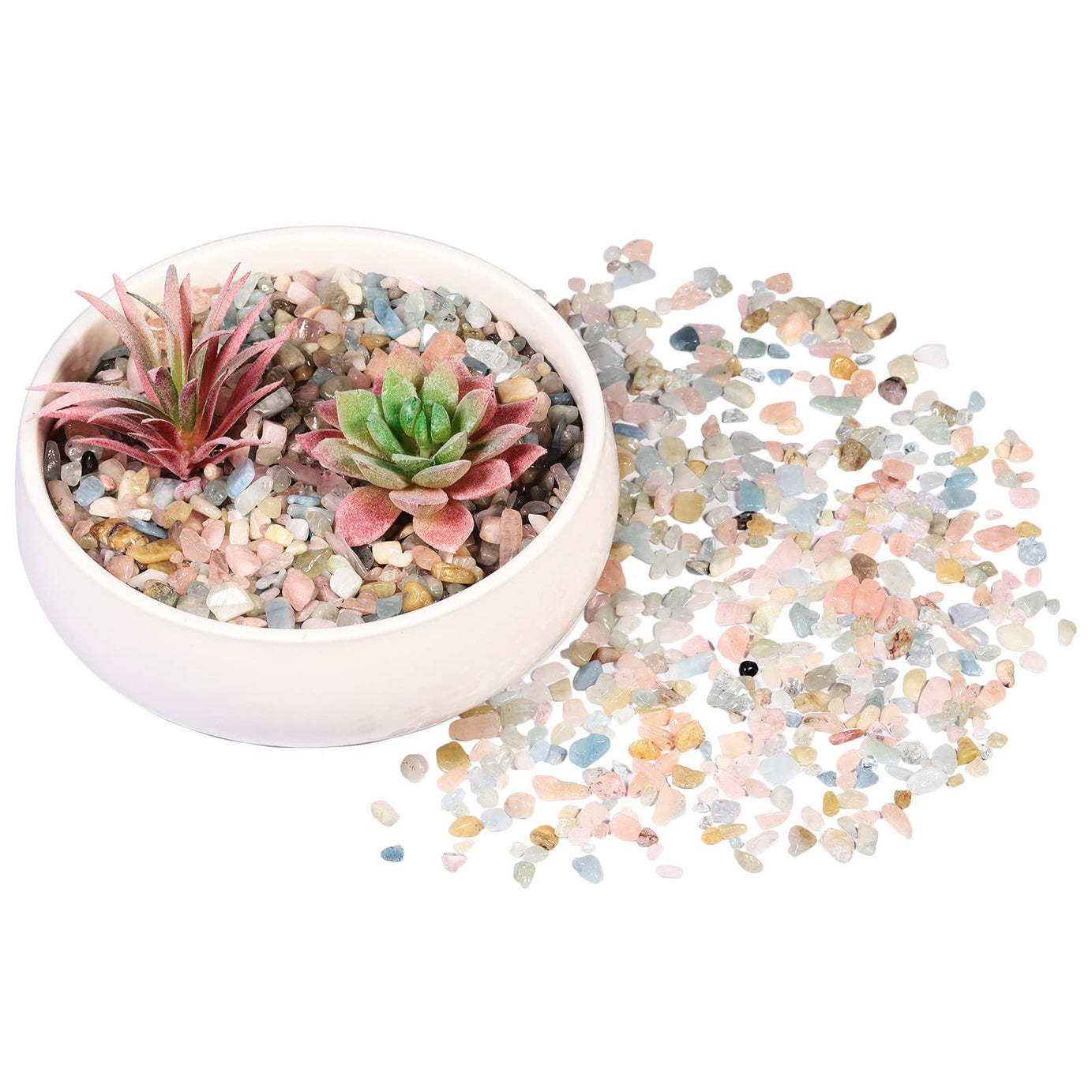 Morganite Tumbled Chips Crushed Stone Healing Reiki Crystal Jewelry Making Home Decoration