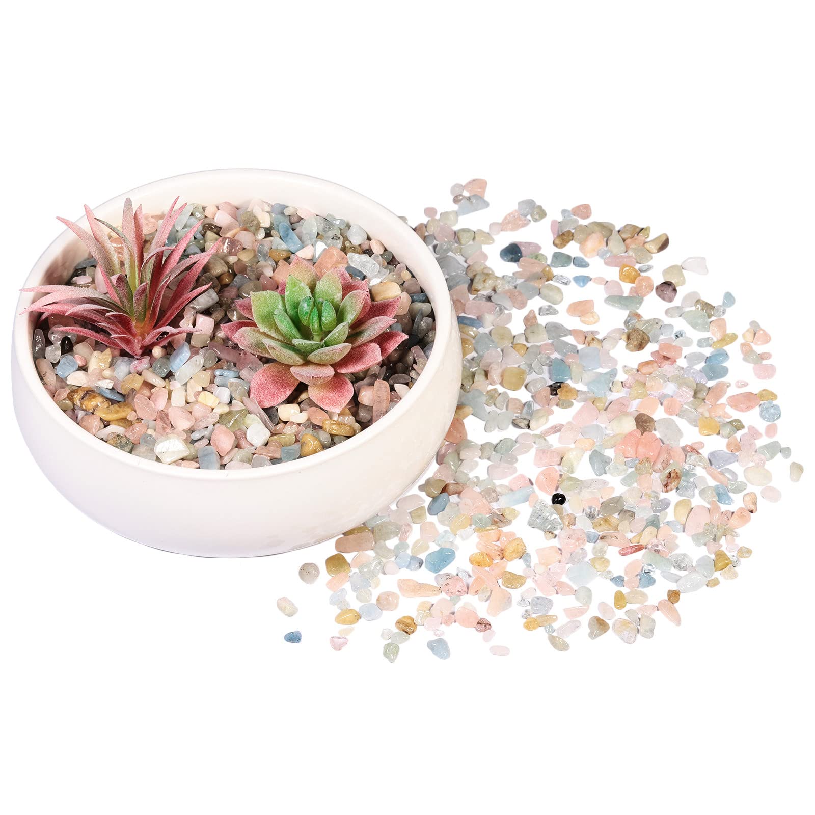 Morganite Tumbled Chips Crushed Stone Healing Reiki Crystal Jewelry Making Home Decoration