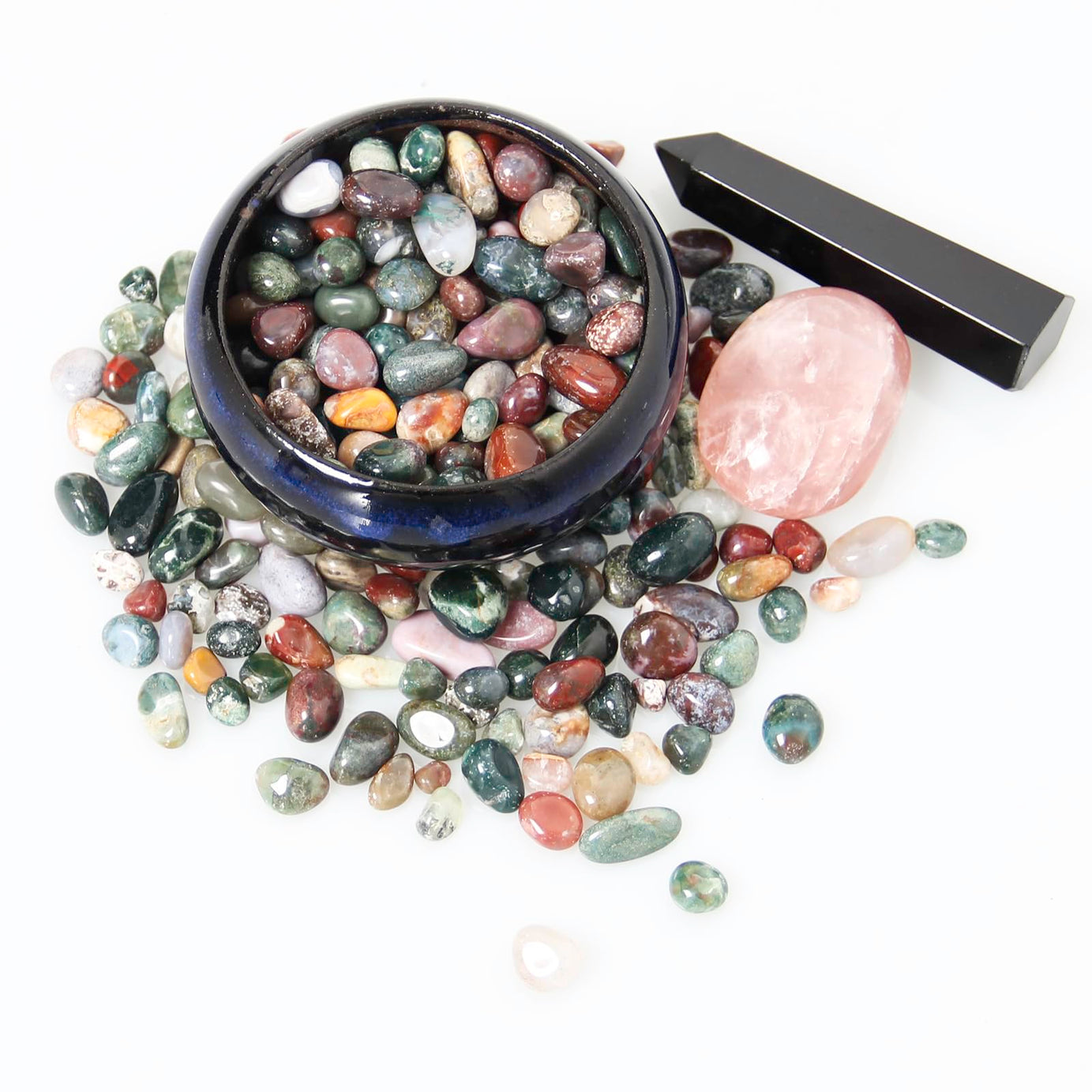 Ocean Jasper Tumbled Chips Crushed Stone Healing Reiki Crystal Jewelry Making Home Decoration