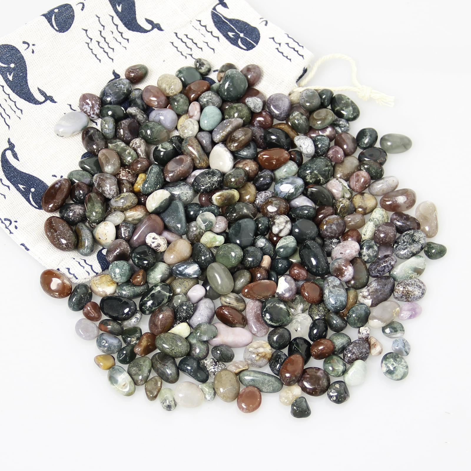 Ocean Jasper Tumbled Chips Crushed Stone Healing Reiki Crystal Jewelry Making Home Decoration