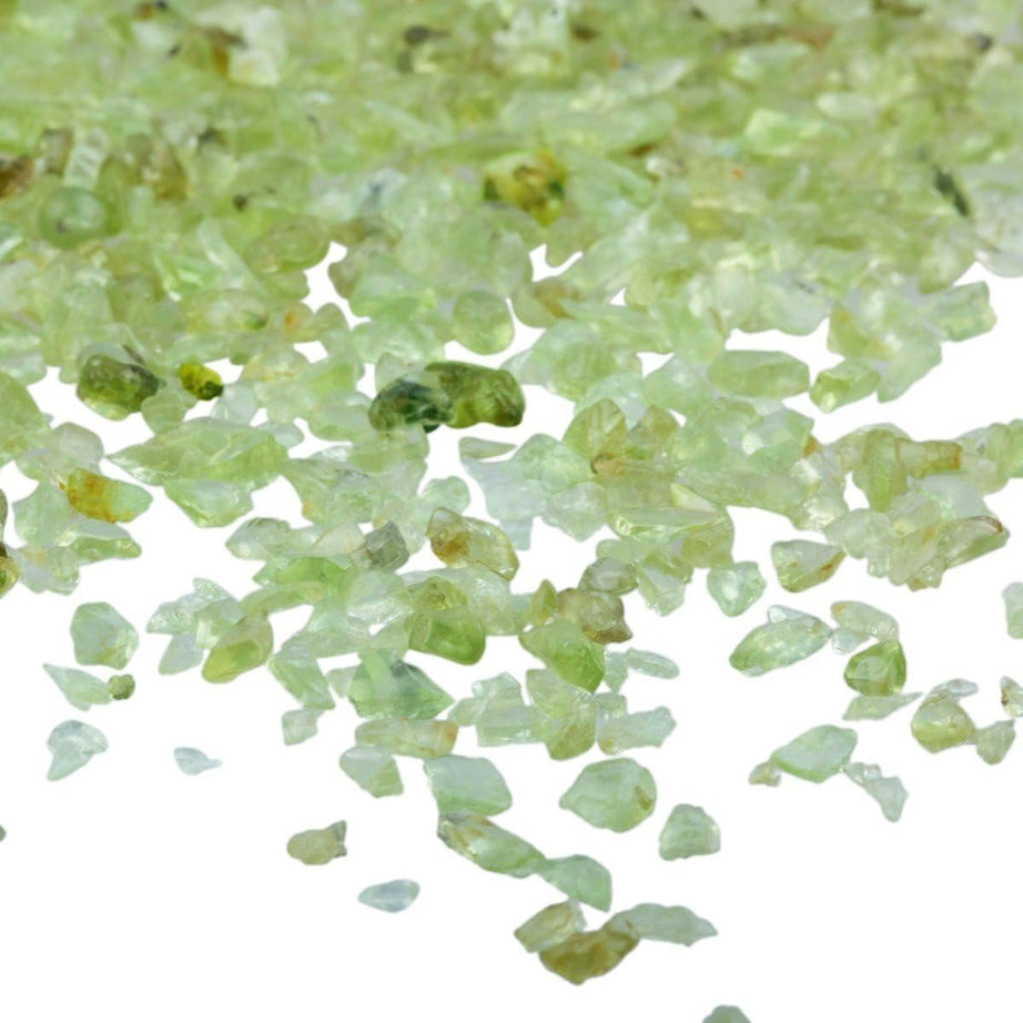 Peridot Tumbled Chips Crushed Stone Healing Reiki Crystal Jewelry Making Home Decoration