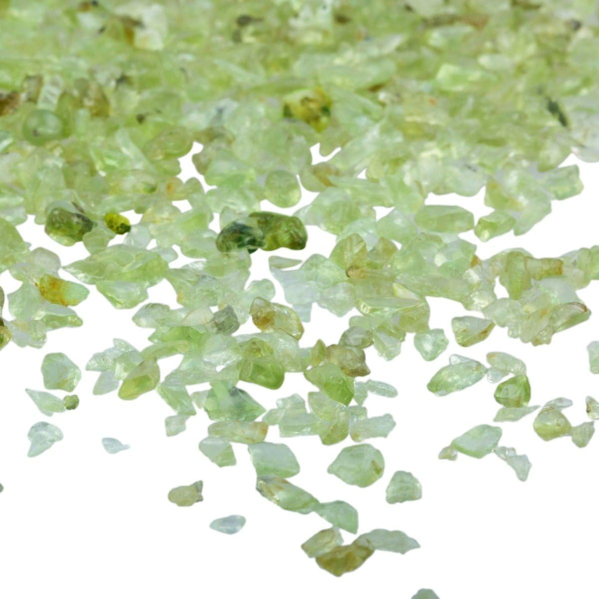 Peridot Tumbled Chips Crushed Stone Healing Reiki Crystal Jewelry Making Home Decoration