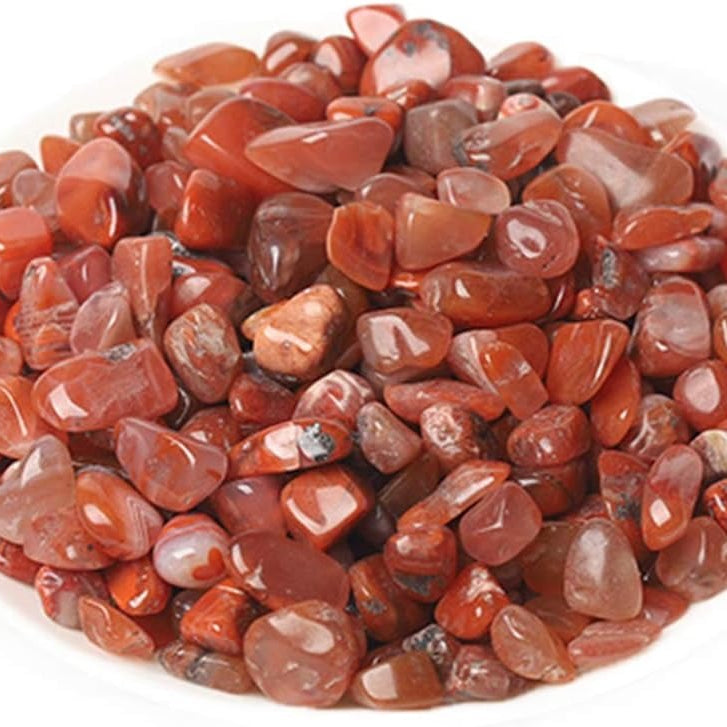 Red Agate Tumbled Chips Crushed Stone Healing Reiki Crystal Jewelry Making Home Decoration