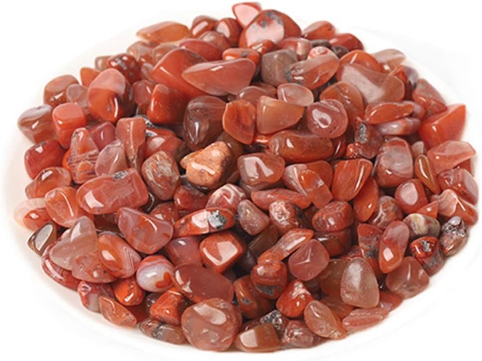 Red Agate Tumbled Chips Crushed Stone Healing Reiki Crystal Jewelry Making Home Decoration