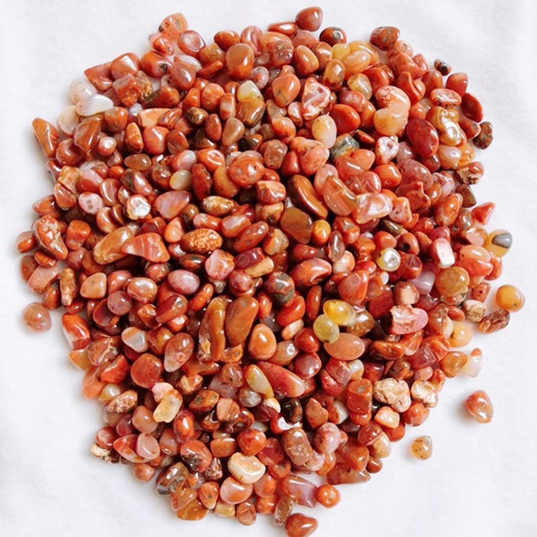 Red Agate Tumbled Chips Crushed Stone Healing Reiki Crystal Jewelry Making Home Decoration