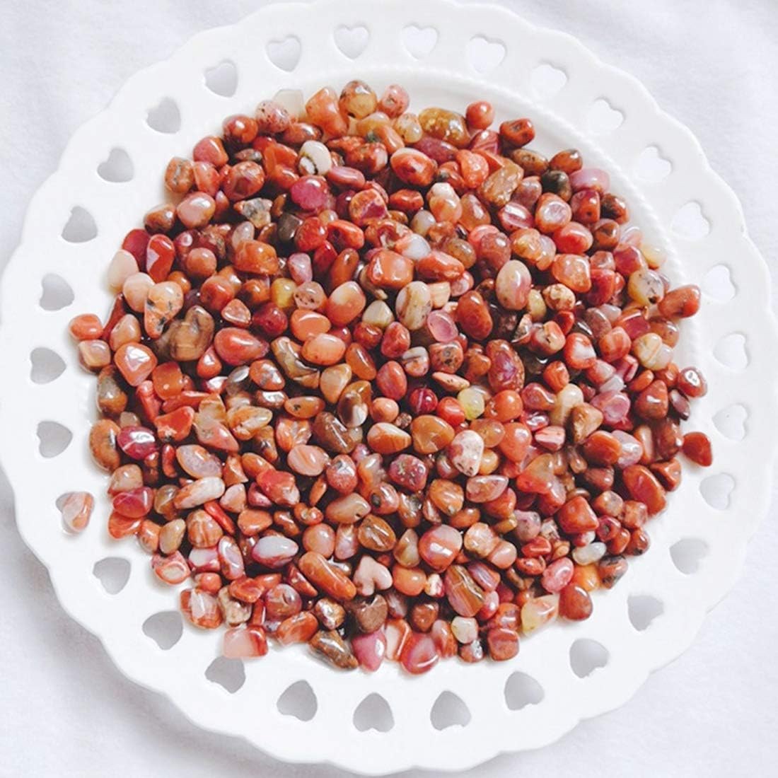 Red Agate Tumbled Chips Crushed Stone Healing Reiki Crystal Jewelry Making Home Decoration