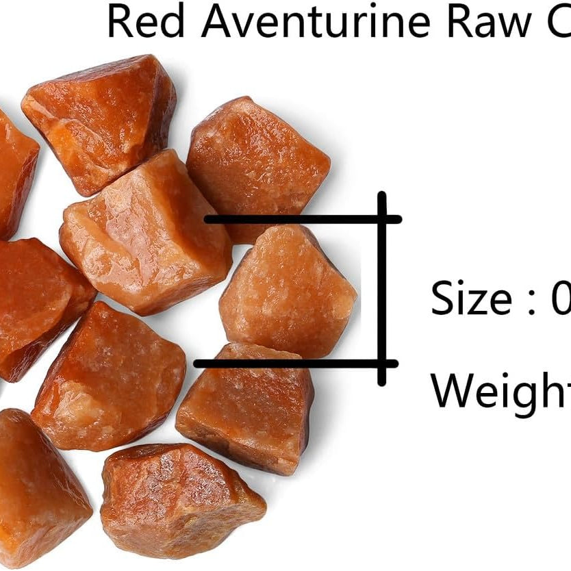Bulk Red Aventurine Healing Crystals Large 1" Natural Raw Stones Crystal for Reiki Healing, Wicca, witchcraft, Tumbling, Cabbing, Fountain Rocks, Decoration, Polishing