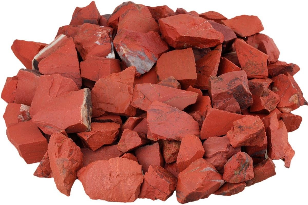 Bulk Red Jasper Healing Crystals Large 1" Natural Raw Stones Crystal for Reiki Healing, Wicca, witchcraft, Tumbling, Cabbing, Fountain Rocks, Decoration, Polishing