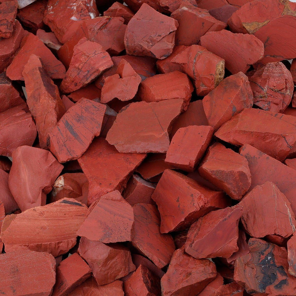 Bulk Red Jasper Healing Crystals Large 1" Natural Raw Stones Crystal for Reiki Healing, Wicca, witchcraft, Tumbling, Cabbing, Fountain Rocks, Decoration, Polishing