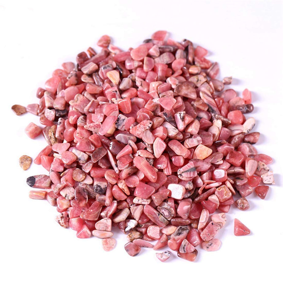 Rhodochrosite Tumbled Chips Crushed Stone Healing Reiki Crystal Jewelry Making Home Decoration