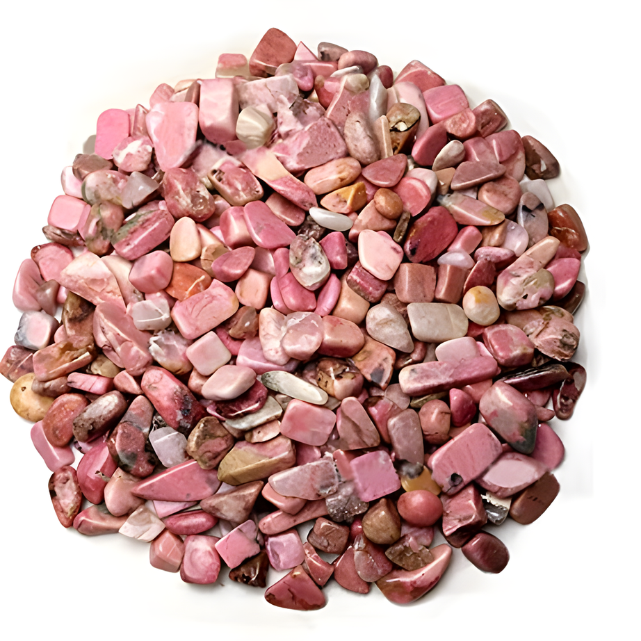 Rhodonite Tumbled Chips Crushed Stone Healing Reiki Crystal Jewelry Making Home Decoration