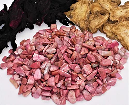Rhodonite Tumbled Chips Crushed Stone Healing Reiki Crystal Jewelry Making Home Decoration