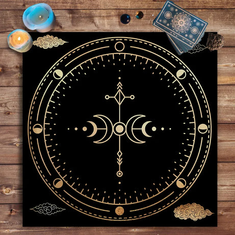 Tarot Tablecloth with 12 Constellations - Perfect for Divination, Party Decor, and Home Decor