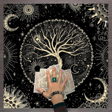 Square Flannelette Tarot Altar Cloth Board Game Pad Astrological Oracles Pad Table Cover Card Mat Divinations Tablecloth