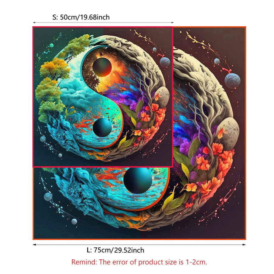 Tarot Card Tablecloth Altar Cloth  Moon Planets Tarot Tablecloth For Spread Tarot Reading Waterfall Scenery Wall Decor Tapestry