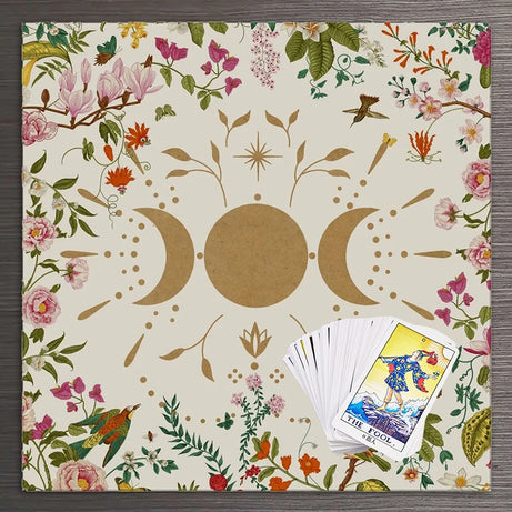 Triple Moon Altar Cloth Alter Cloth Tarot Cloth For Spread Tarot Reading Cloth moon Phase Tarot Mat Altar Decor Witchy Witch