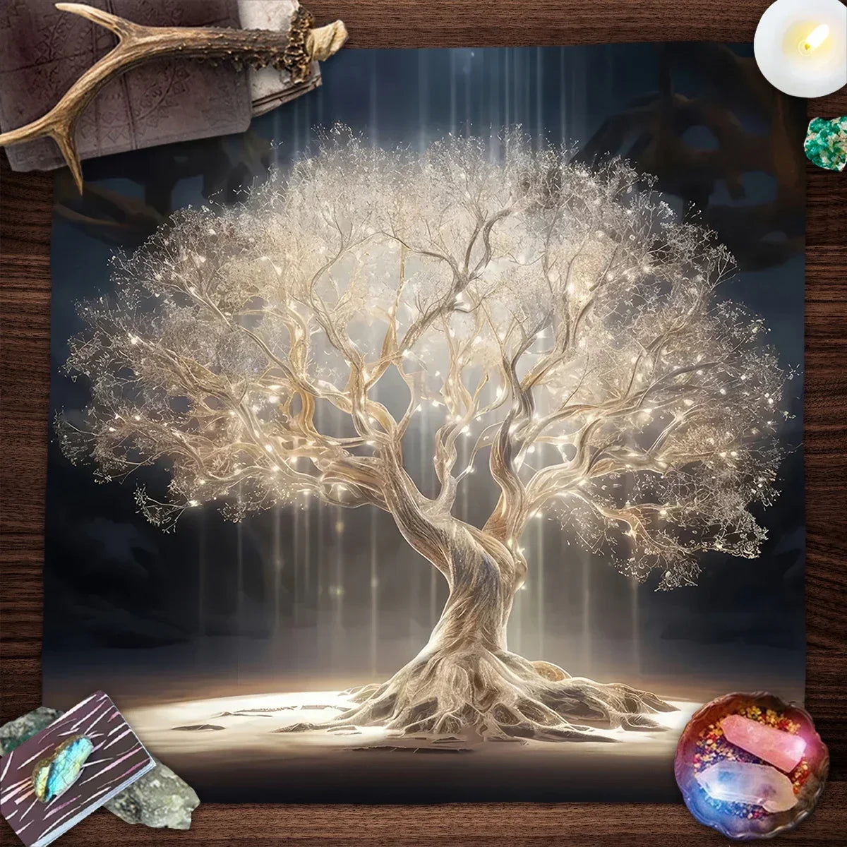 Tree of Life Tarot Cards Tablecloth Altar Cloth Tarot Cards Table Cover Board Game Cards Pad Decor Room Decor Tapestry