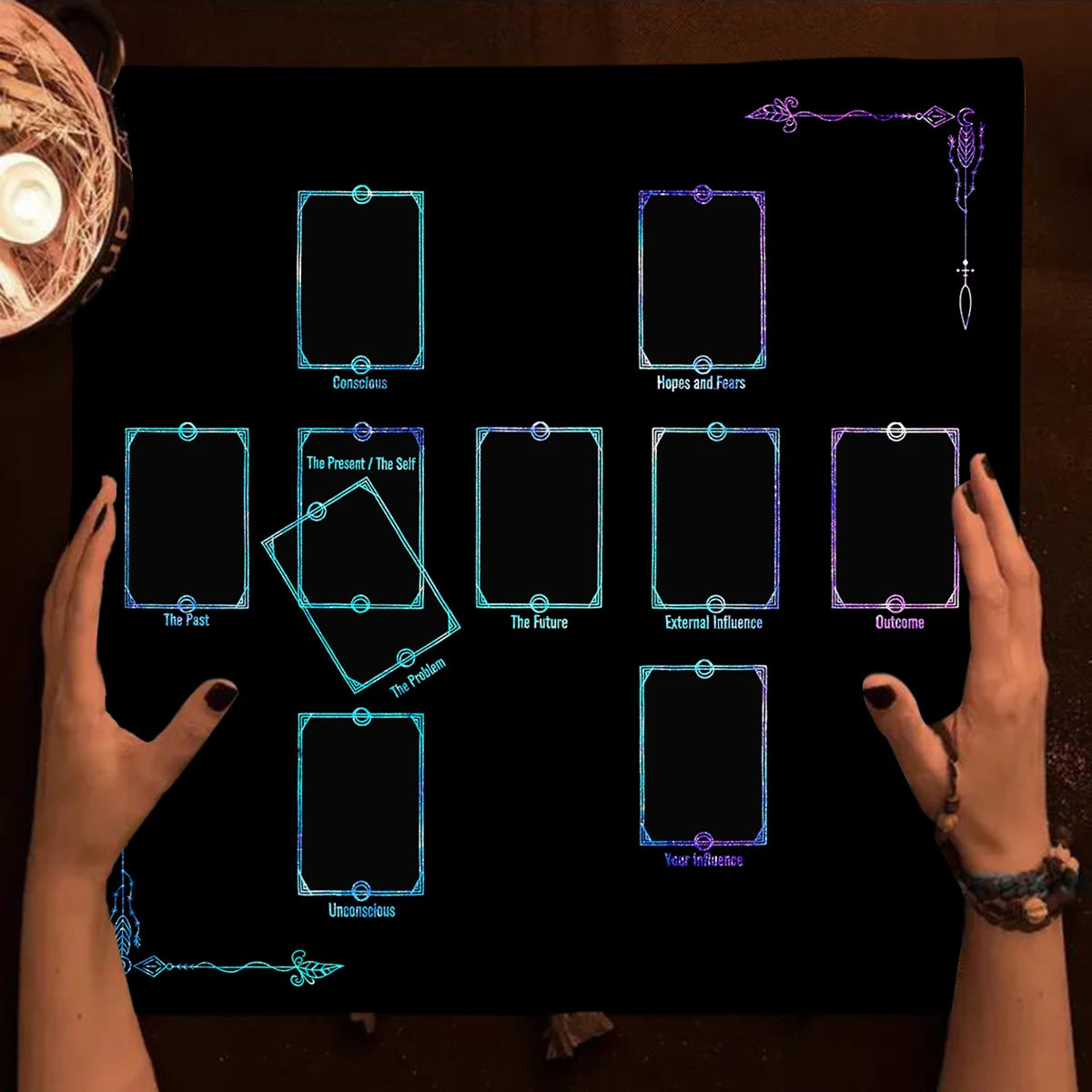 Versatile Card Reading Card Game Tarot Table Cloth Altar Cloth Home Decor Polyester Tarot Divination Table Cloth For Reading