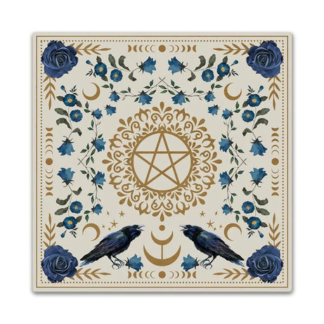 Reading Tarot Cushion Witchcraft Lodge Centerpiece Gift Ornament Altar Cloth Changing Sun Moon Flower