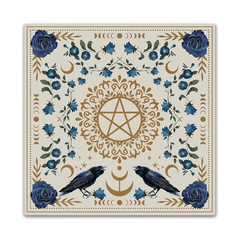 Reading Tarot Cushion Witchcraft Lodge Centerpiece Gift Ornament Altar Cloth Changing Sun Moon Flower