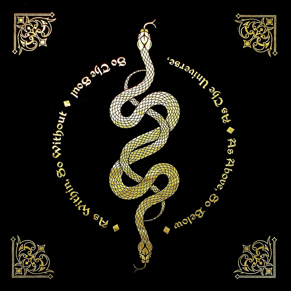 Black Tablecloths Tarot Clot Card Divination Halloween Tablecloth Black gold Fashion Decoration Alchemical Sigil Altar Astrology