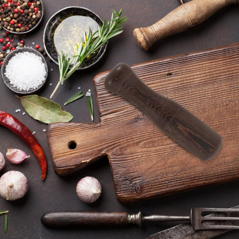 Pedestal Stick Mortero Garlic Press Spice Wood Pestle Bar Crusher