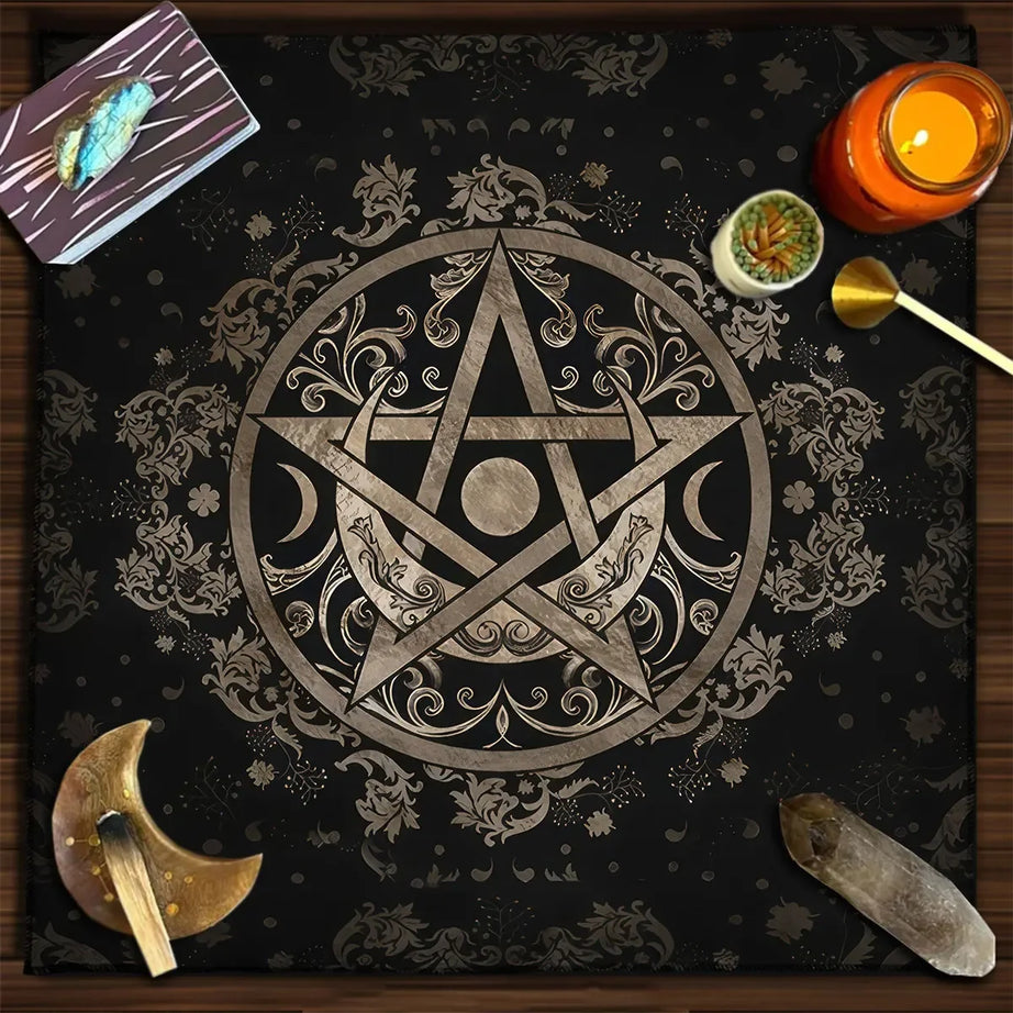 Altar Cloth Tarot Table Cover Starry Twelve Constellations Love Career Oracle Card Tablecloth Moon Tarot Table Cloth Divination