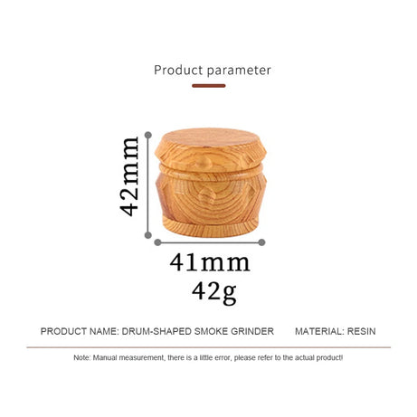 4-Layer Resin Wood Grain Herb Grinder Compact and Magnetic
