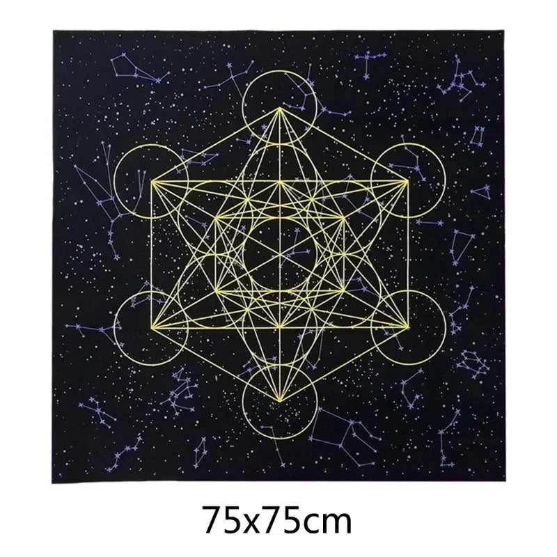 Altar Tarot Cloth Metatrone's Cub Crystal Grid Tablecloth Tarot Divination Cards Table Cloth Tapestry Witchcraft Supply