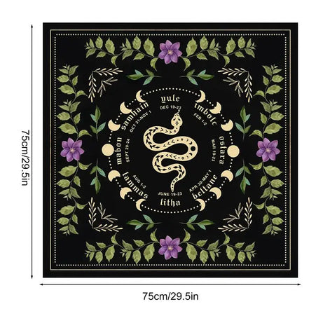 Square Tarot Table Cover Astrology Mat Tarot Card Pendulum Altar Cloth Rune Divinations Reading Cloth Psychic Tablecloth
