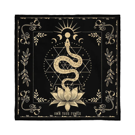 Own Your Power Altar Cloth moon phase snake Tarot Cloth for Spread Tarot Reading Cloth Tarot Spread Cloth Witch Wiccan homeDecor