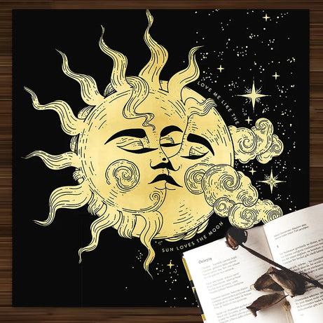 Tree of life tarot card tablecloth altar cloth pagan pendulum witchcraft astrology oracle mat for room home decor