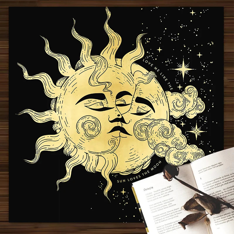 Tree of life tarot card tablecloth altar cloth pagan pendulum witchcraft astrology oracle mat for room home decor